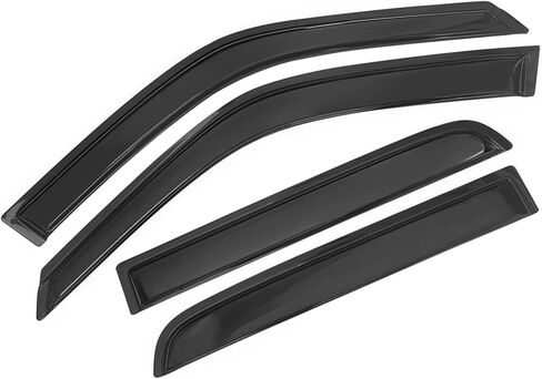 Window Visor Compatible with 1997-2001 Honda CRV 4Dr, Slim Style Acrylic Smoke Tinted & Semi-Transparent Sun Rain Wind Guards Shield Vent by IKON MOTORSPORTS, 1999 2000 in Kuwait