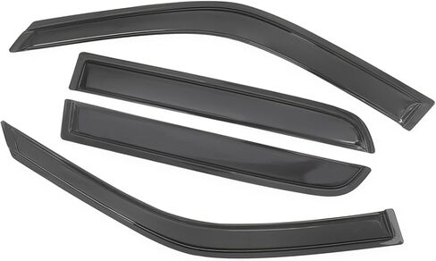 Window Visor Compatible with 1997-2001 Honda CRV 4Dr, Slim Style Acrylic Smoke Tinted & Semi-Transparent Sun Rain Wind Guards Shield Vent by IKON MOTORSPORTS, 1999 2000 in Kuwait