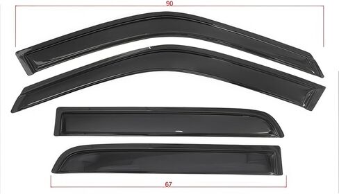 Window Visor Compatible with 1997-2001 Honda CRV 4Dr, Slim Style Acrylic Smoke Tinted & Semi-Transparent Sun Rain Wind Guards Shield Vent by IKON MOTORSPORTS, 1999 2000 in Kuwait