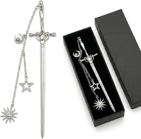Fantasy Dark Romance Bookmark - Charm Rose Sword Metal Book Marks Gifts Vintage Heart Aesthetic Page Mark for Reading Lover Women Men Bookish Reader Birthday Student Graduation Accessories in Saudi Arabia