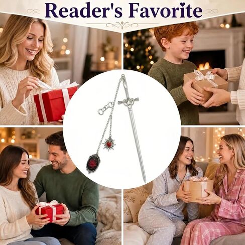 Fantasy Dark Romance Bookmark - Charm Rose Sword Metal Book Marks Gifts Vintage Heart Aesthetic Page Mark for Reading Lover Women Men Bookish Reader Birthday Student Graduation Accessories in Saudi Arabia