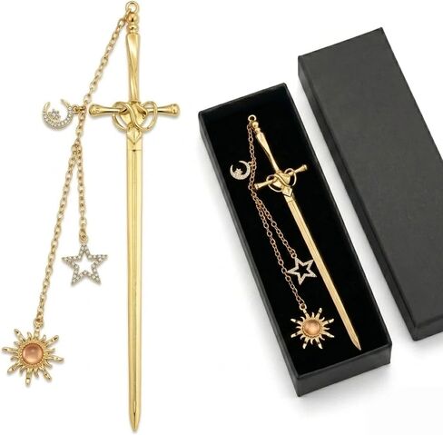 Fantasy Dark Romance Bookmark - Charm Rose Sword Metal Book Marks Gifts Vintage Heart Aesthetic Page Mark for Reading Lover Women Men Bookish Reader Birthday Student Graduation Accessories in Saudi Arabia