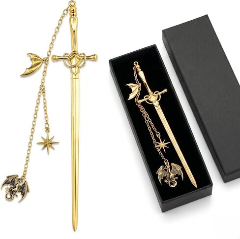 Fantasy Dark Romance Bookmark - Charm Rose Sword Metal Book Marks Gifts Vintage Heart Aesthetic Page Mark for Reading Lover Women Men Bookish Reader Birthday Student Graduation Accessories in Saudi Arabia