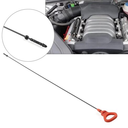 Engine Oil Dipstick Compatible with A4 2002 2003 2004 2005 for A6 2002 2003 2004 756mm Car 3.0L Engine Oil Dipstick 06C115611K in Kuwait