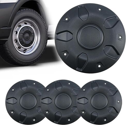 CK4Z-1130-C 16" Wheel Center Caps 4Pcs Fit for Ford Transit 150 250 350 350HD 2015-2026, Replacement Black Hubcaps Kit Replace# BK21-1130-CA BK211130CA in Kuwait