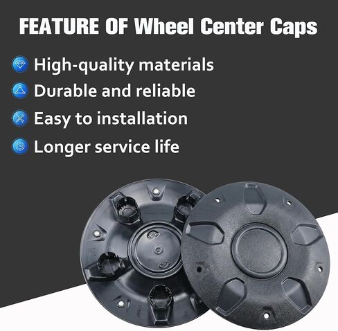 CK4Z-1130-C 16" Wheel Center Caps 4Pcs Fit for Ford Transit 150 250 350 350HD 2015-2026, Replacement Black Hubcaps Kit Replace# BK21-1130-CA BK211130CA in Kuwait