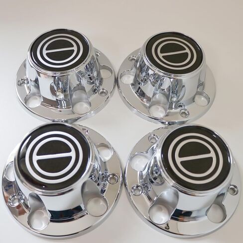 4PCS Chrome Wheel Hub Center Caps with Black Center for 1980-1996 F150 Bronco Van in Kuwait