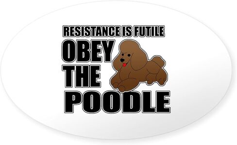 CafePress Black Poodle Lover Oval Bumper Sticker Car Decal in Kuwait