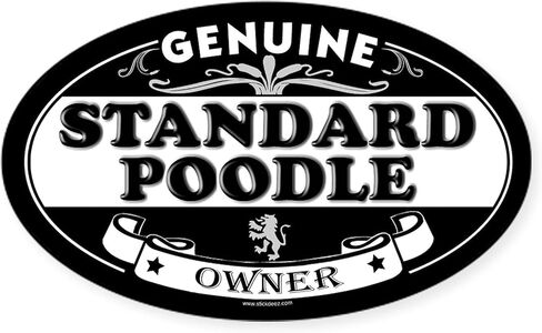 CafePress Black Poodle Lover Oval Bumper Sticker Car Decal in Kuwait