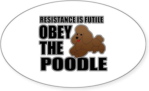 CafePress Black Poodle Lover Oval Bumper Sticker Car Decal in Kuwait