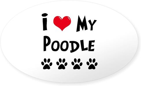 CafePress Black Poodle Lover Oval Bumper Sticker Car Decal in Kuwait