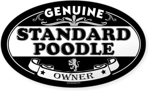 CafePress Black Poodle Lover Oval Bumper Sticker Car Decal in Kuwait