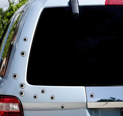 Realistic Bullet Hole Graphics Decorative Sticker Waterproof Vinyl is Suitable for Furniture car Body car Windows Bumpers Rear Windshield laptops Travel Cases Walls and Other Decorations#A-116 in Saudi Arabia