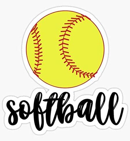 Authntcestore - Softball Sticker - Graphic for Auto, Wall, Laptop, Cell, Truck, Windows, Car or Smooth Indoor & Outdoor Surfaces - 4.8" Sticker in Kuwait