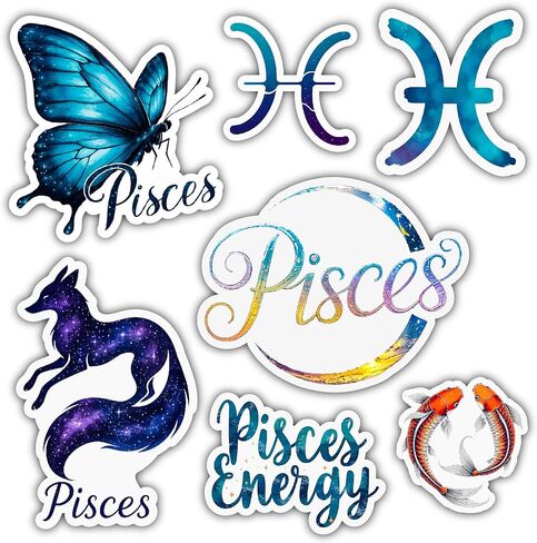Gemini Zodiac Stickers Astrology Vinyl Decals for Water Bottle Laptop, Waterproof Zodiac Sign Stickers 6 Inch in Kuwait