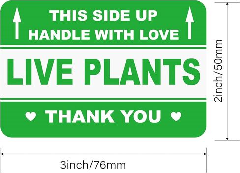 Live Plant Sticker,2x3 200pcs This Side up Handle with Love Live Plant Shipping Sticker in Kuwait