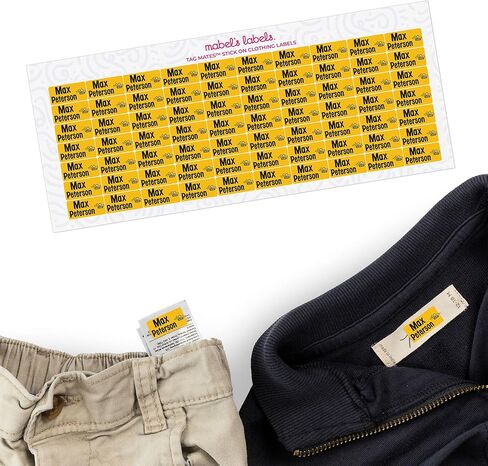 Mabel’s Labels Tag Mates Stick-On Clothing Labels – Laundry-Safe Kids' Name Labels That Peel and Stick to Clothing Care Tags. (Ash) in Saudi Arabia