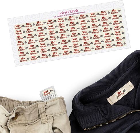 Mabel’s Labels Tag Mates Stick-On Clothing Labels – Laundry-Safe Kids' Name Labels That Peel and Stick to Clothing Care Tags. (Ash) in Saudi Arabia
