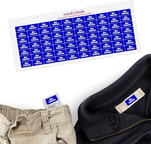 Mabel’s Labels Tag Mates Stick-On Clothing Labels – Laundry-Safe Kids' Name Labels That Peel and Stick to Clothing Care Tags. (Ash) in Saudi Arabia