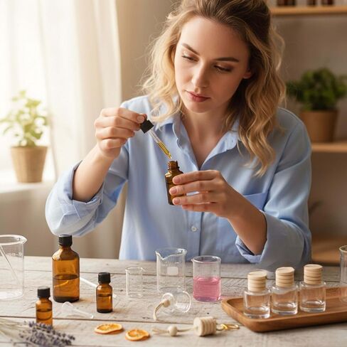 6 Pcs 8ml Hanging Car Diffuser Bottle,With Cherry Pendant, Refillable Clear Glass Aroma Diffuser With Wooden Cap & String, Long-Lasting Scent, Odor Eliminator For Car, Home & Office (Cherry Hangab) in Kuwait