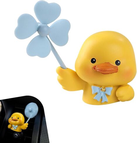 1 PC Cute Duck Car Air Vent Clip, Animal Air Fresheners Clip, Rotating Windmill Dashboard Vent Trim Aroma Diffuser Outlet Decoration Accessories, Universal for Most Cars in Saudi Arabia