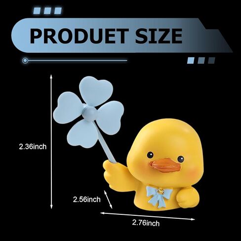 1 PC Cute Duck Car Air Vent Clip, Animal Air Fresheners Clip, Rotating Windmill Dashboard Vent Trim Aroma Diffuser Outlet Decoration Accessories, Universal for Most Cars in Saudi Arabia