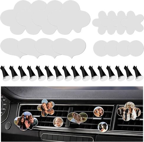 16PCS Sublimation Car Air Vent Blanks,Multi-Style Sublimation Blanks Car Air Vent Clips for DIY Decoration,Car Vent Clips & Sublimations Accessories for Portraits,Photos in Saudi Arabia