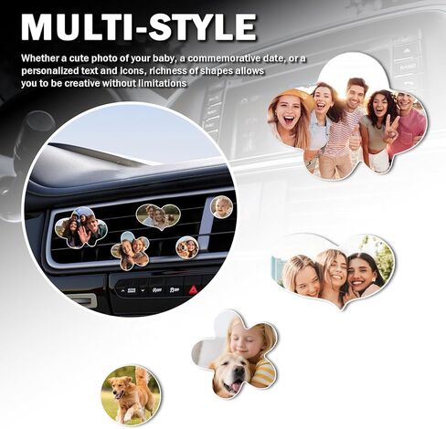 16PCS Sublimation Car Air Vent Blanks,Multi-Style Sublimation Blanks Car Air Vent Clips for DIY Decoration,Car Vent Clips & Sublimations Accessories for Portraits,Photos in Saudi Arabia