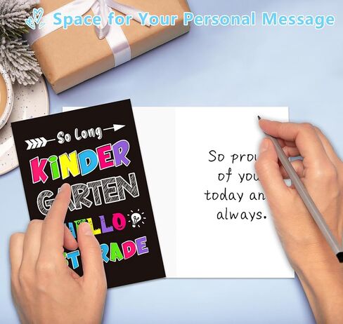 Kindergarten Graduation Card - 2026 Kindergarten Graduation Gift Cards for Kids Boys Girls, Pre-k Preschool Graduation & First Grade Back to School Cards Hello 1st Grade Card with Envelope in Saudi Arabia