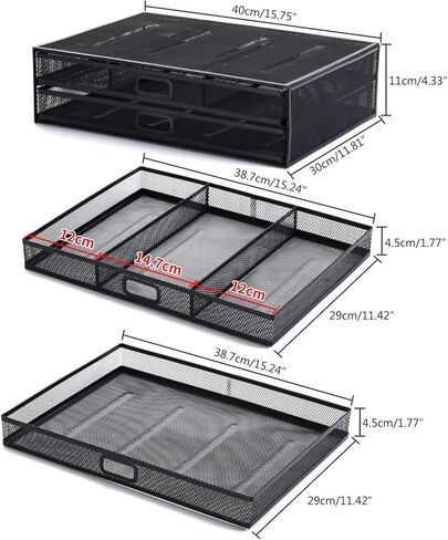 Computer Desk Storage Organizer Monitor Stand Metal Mesh Computer Monitor Stand Supplies for Desktop Laptop Metal Mesh Desk Organisers Laptop Notebook Printer in Saudi Arabia