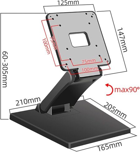 Foldable Stand for 13-27inch Screen Monitor Portable Monitor Stand Desktop Dock Holder Space Saving Computer Ergonomic Display Holder in Saudi Arabia