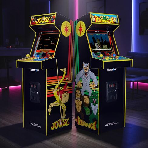 ARCADE1UP Rampage/Joust Deluxe Arcade Machine, Includes 14 Classic Midway Games with WiFi Leaderboards, Light-Up Marquee & Redesigned Cabinet in Saudi Arabia