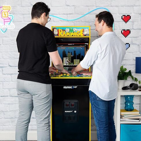 ARCADE1UP Rampage/Joust Deluxe Arcade Machine, Includes 14 Classic Midway Games with WiFi Leaderboards, Light-Up Marquee & Redesigned Cabinet in Saudi Arabia