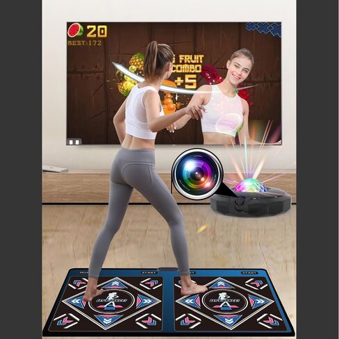 HDMI Musical Electronic Dance mat with a Camera,Including 1000 Games,a 64G Large Memory Card,81 Music Videos,650 Songs,for Single/Double Users, a Luxurious Gift for Girls and Boys in Saudi Arabia