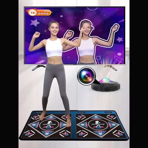 HDMI Musical Electronic Dance mat with a Camera,Including 1000 Games,a 64G Large Memory Card,81 Music Videos,650 Songs,for Single/Double Users, a Luxurious Gift for Girls and Boys in Saudi Arabia