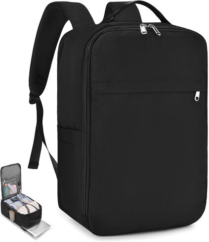 17x10x9 Personal Item Backpack for 40x20x25 Travel Bag 20L Carry on Backpack Flight Approved Airplanes Waterproof Underseat Hand Luggage Cabin Bag for Weekender Fits 14 Inch Laptop Black in Saudi Arabia