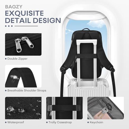 17x10x9 Personal Item Backpack for 40x20x25 Travel Bag 20L Carry on Backpack Flight Approved Airplanes Waterproof Underseat Hand Luggage Cabin Bag for Weekender Fits 14 Inch Laptop Black in Saudi Arabia
