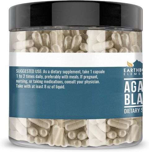 Earthborn Elements Agaricus Blazei 200 Capsules, Pure & Undiluted, No Additives in Saudi Arabia