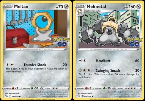 Melmetal 046/078 - بوكيمون جو - فويل - مجموعة بطاقات التطور - ميلتان in Kuwait