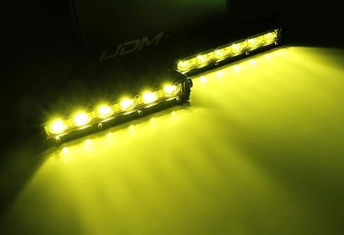iJDMTOY Amber Yellow 18W High Power LED Daytime Running Light Kit w/Relay Wire Harness, Universal Fit Compatible with Car, Truck, SUV, etc in Kuwait