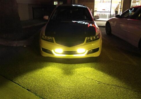 iJDMTOY Amber Yellow 18W High Power LED Daytime Running Light Kit w/Relay Wire Harness, Universal Fit Compatible with Car, Truck, SUV, etc in Kuwait