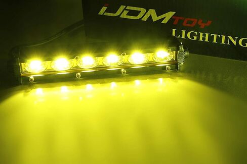 iJDMTOY Amber Yellow 18W High Power LED Daytime Running Light Kit w/Relay Wire Harness, Universal Fit Compatible with Car, Truck, SUV, etc in Kuwait