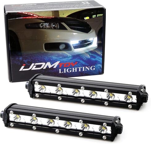 iJDMTOY Amber Yellow 18W High Power LED Daytime Running Light Kit w/Relay Wire Harness, Universal Fit Compatible with Car, Truck, SUV, etc in Kuwait