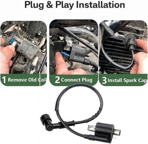Ignition Coil with Spark Plug Wire for CG125 125cc 150cc 200cc 250cc ATV Pit Bike Dirt Bike Scooter Go Kart, High Output Ignition Coil Replacement Compatible with Taotao Coolster Roketa Sunl SSR in Saudi Arabia