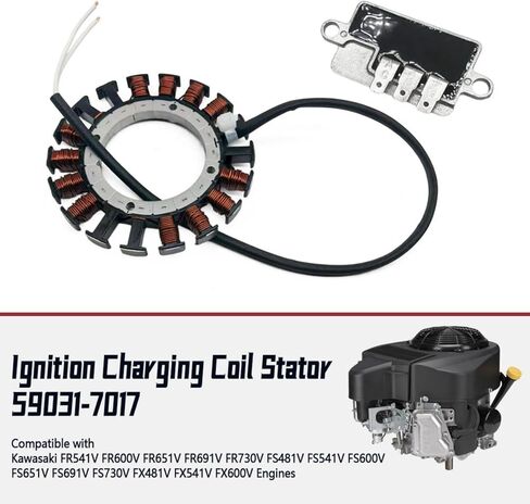 59031-7017 Stator Charging Coil Fit for Kawasaki FR541V FR600V FR651V FR691V FR730V FS481V FS541V FS600V FS651V FS691V FS730V FX481V FX541V FX600V Engines, with Voltage Regulator Rectifier in Saudi Arabia