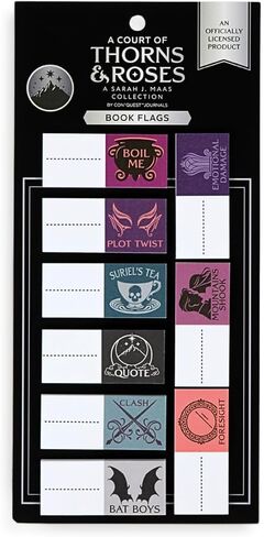 Conquest Journals A Court of Thorns and Roses Book Annotation Flags, 30 Sticky Bookmark Tabs, 9 Bookish Designs, Sarah J. Maas ACOTAR Collection, Gifts for Readers & Book Lovers, Officially Licensed in Kuwait