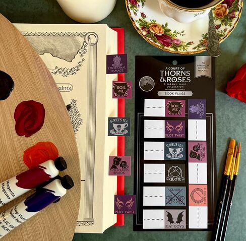Conquest Journals A Court of Thorns and Roses Book Annotation Flags, 30 Sticky Bookmark Tabs, 9 Bookish Designs, Sarah J. Maas ACOTAR Collection, Gifts for Readers & Book Lovers, Officially Licensed in Kuwait