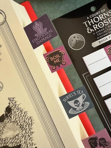 Conquest Journals A Court of Thorns and Roses Book Annotation Flags, 30 Sticky Bookmark Tabs, 9 Bookish Designs, Sarah J. Maas ACOTAR Collection, Gifts for Readers & Book Lovers, Officially Licensed in Kuwait