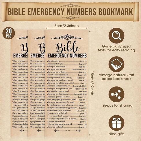 20pcs/Set Christian Religious Bible Verse Bookmark Christian Bookmarks for Church Welcome in Kuwait