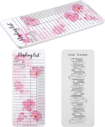 Tyqour 12 PCS Reading List Bookmark Library Cards Pink Reading Bookmark Bulk Bookmarks for Gifts and Literary Supplies for Reading Enthusiasts in Kuwait